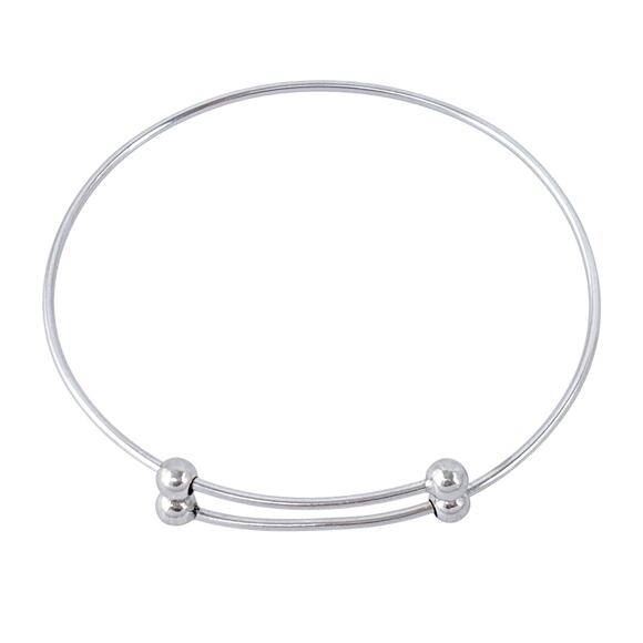 Vintage Sterling Silver 925 | Bangle Bracelet | Expands Adjustable 7.75” - Picture 4 of 9